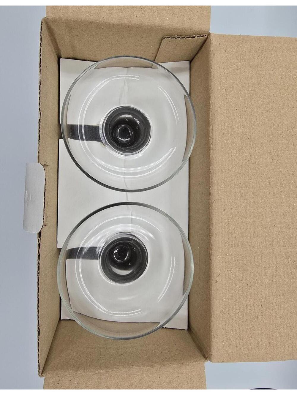 Vintage PartyLite Maypole Glass Candle Holders Set of 2 P0350 w/ Box - Picture 4 of 9